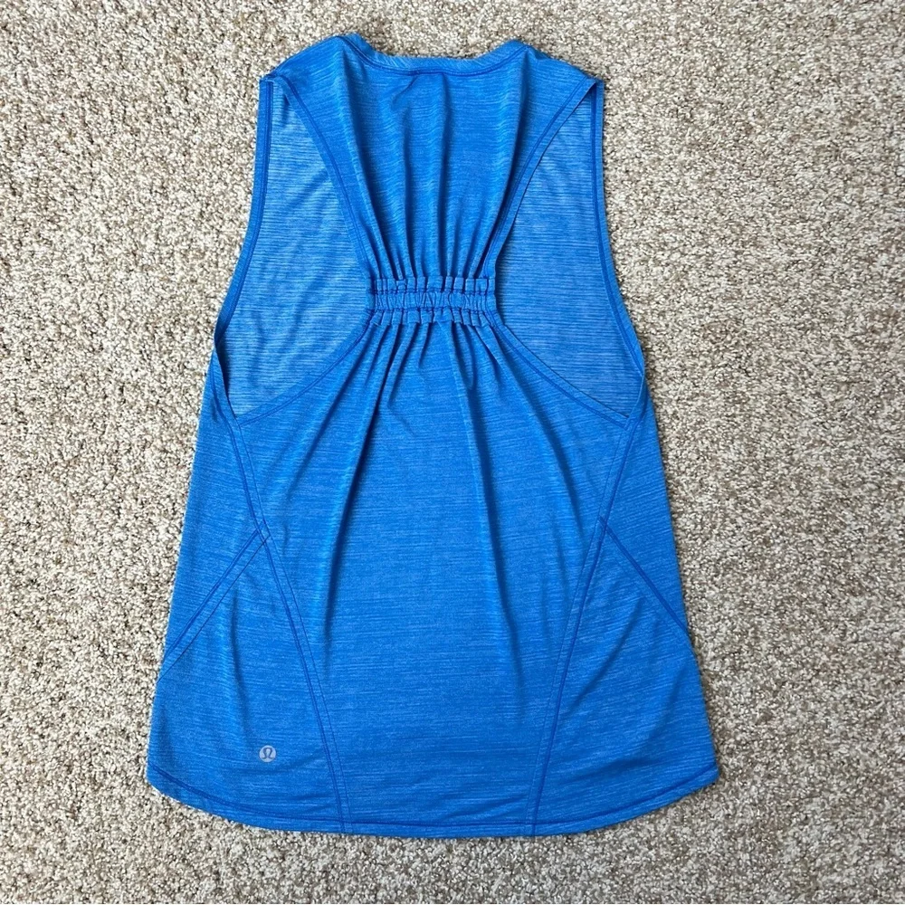Lululemon In A Cinch Tank Top Heathered Pipe Dream Blue Size 4
